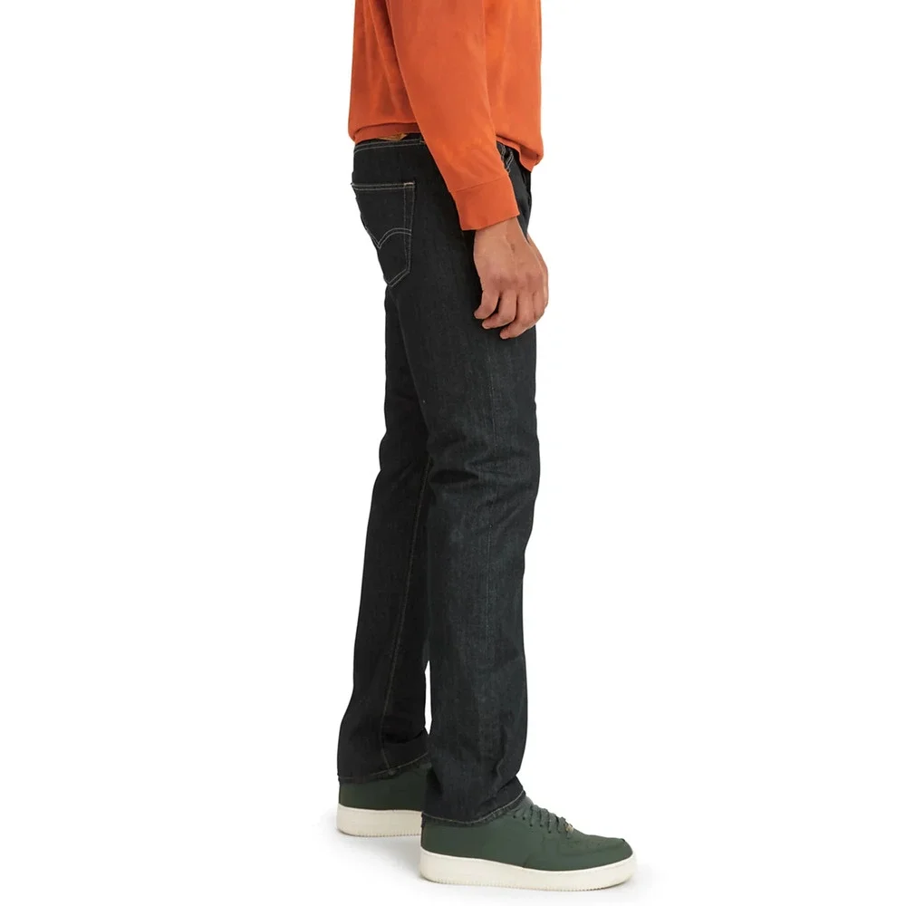 Levi's Men 501 Regular Fit Button Fly Non Stretch Jeans Clean Rigid Size 34X32